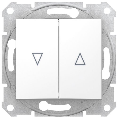 Выключатель жалюзи без рамки Schneider Electric Sedna 2-кл. белый картинка